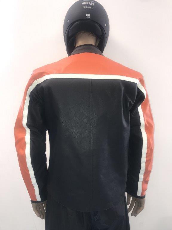 giacca-moto-helmet-vera-pelle-nera-arancio-bianca
